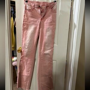Pink bell bottom jeans